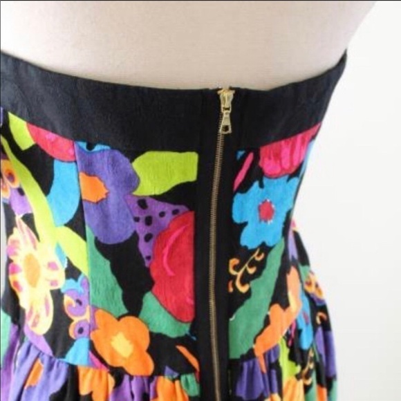 PHOEBE Couture Rainbow Strapless Dress - Picture 4 of 7